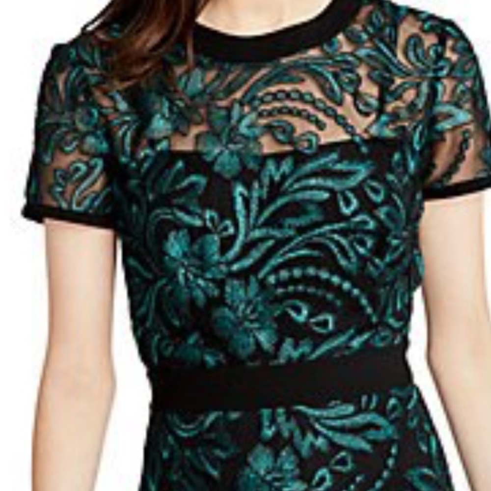Rachel Roy Fit and Flare Corded Lace Dress - Picture 2 of 7
